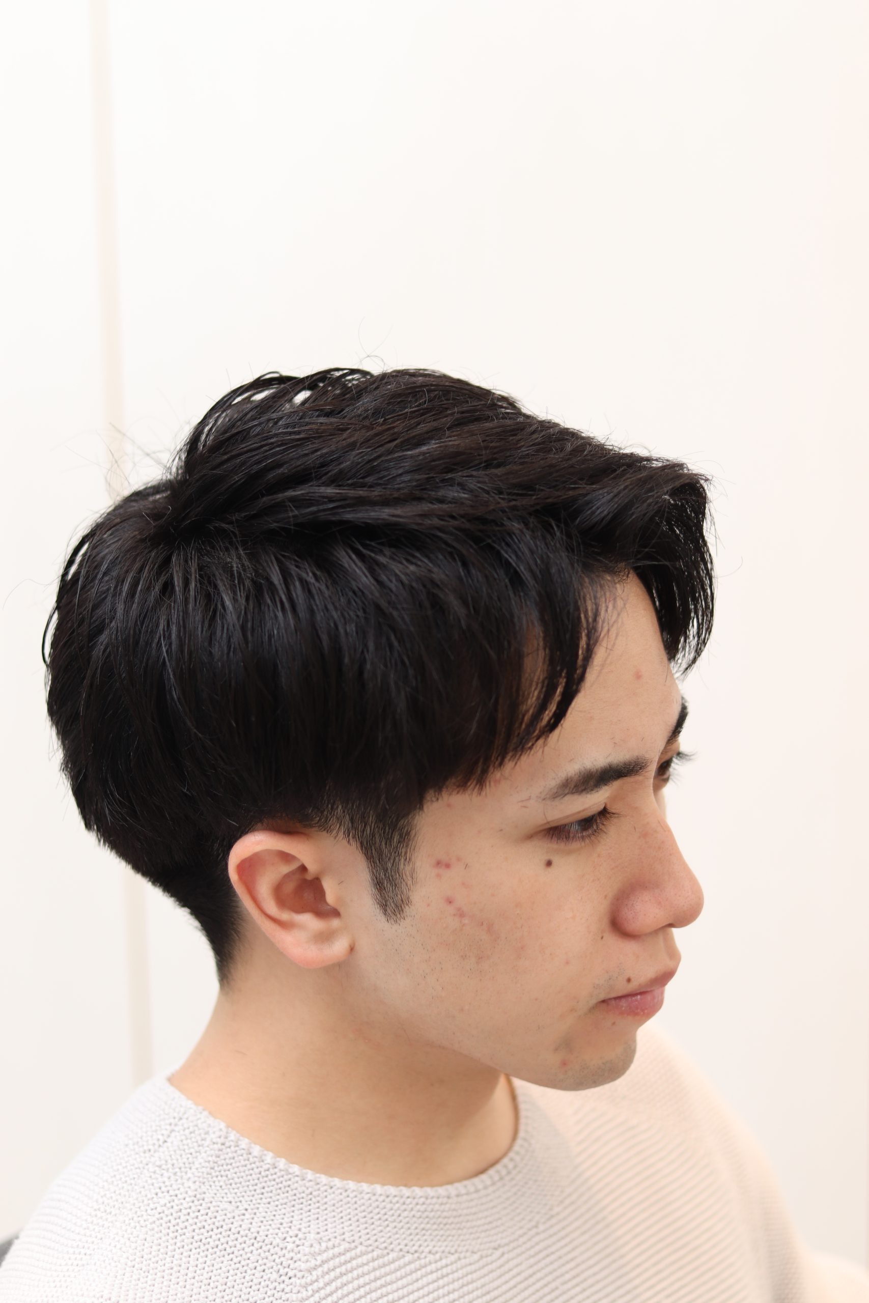 重ためツーブロック/マッシュ/アップバング|ヘアスタイル | 人形町、水