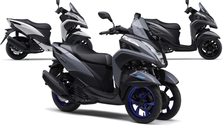青が足元に映える！ ヤマハの3輪スクーター「トリシティ155」に新色が