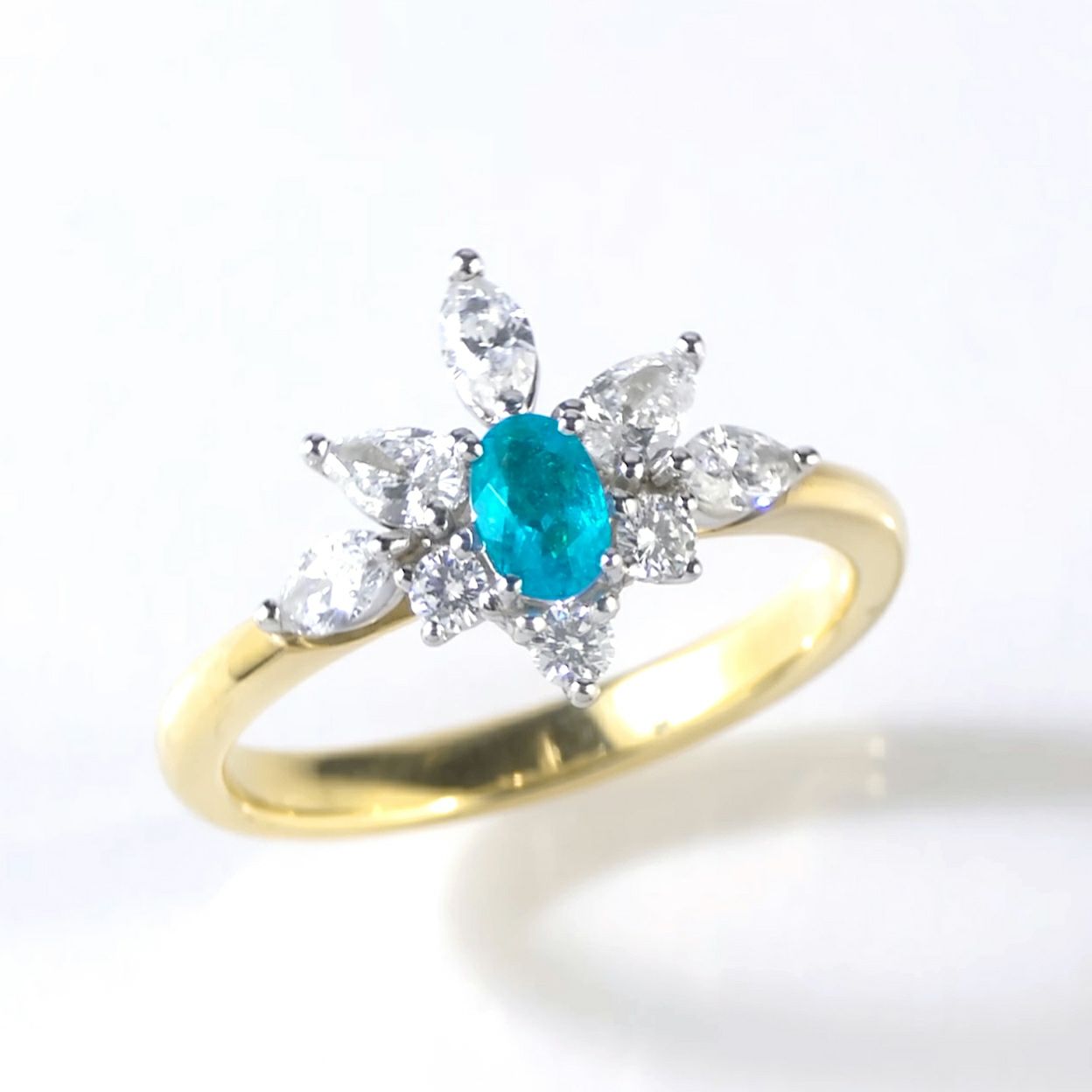 ブラジル産バターリャ鉱山パライバトルマリン0.16ctプラチナK18