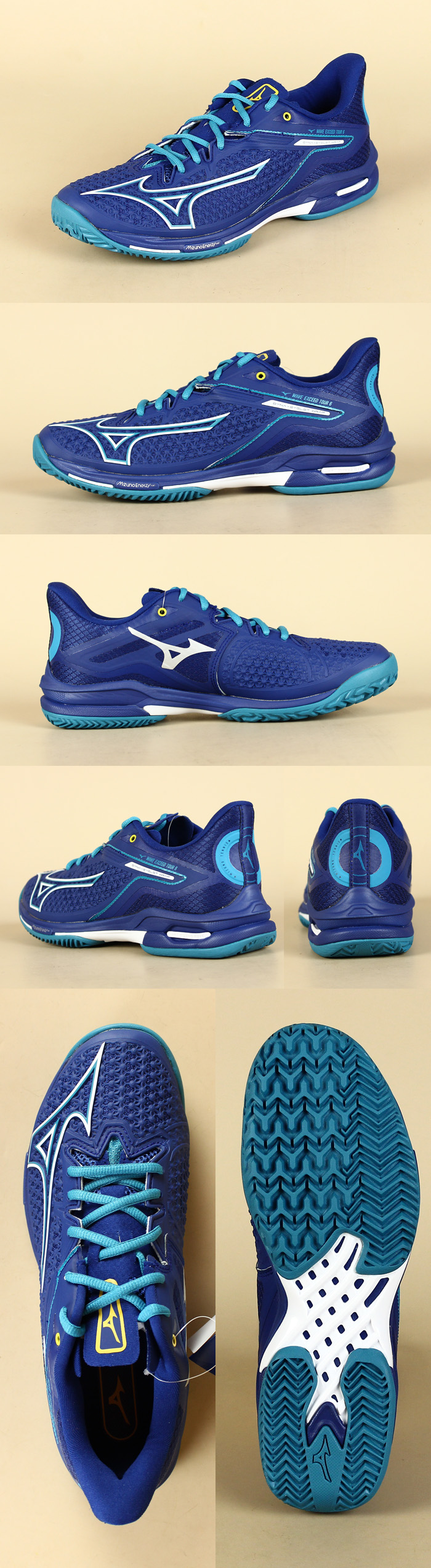 61GB247215 ウエーブエクシードツアー6 OC ブルー×ホワイト | ミズノ