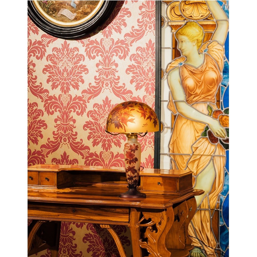 ガレ「桜」カメオガラス テーブルランプ | -YUMEORI-夢織