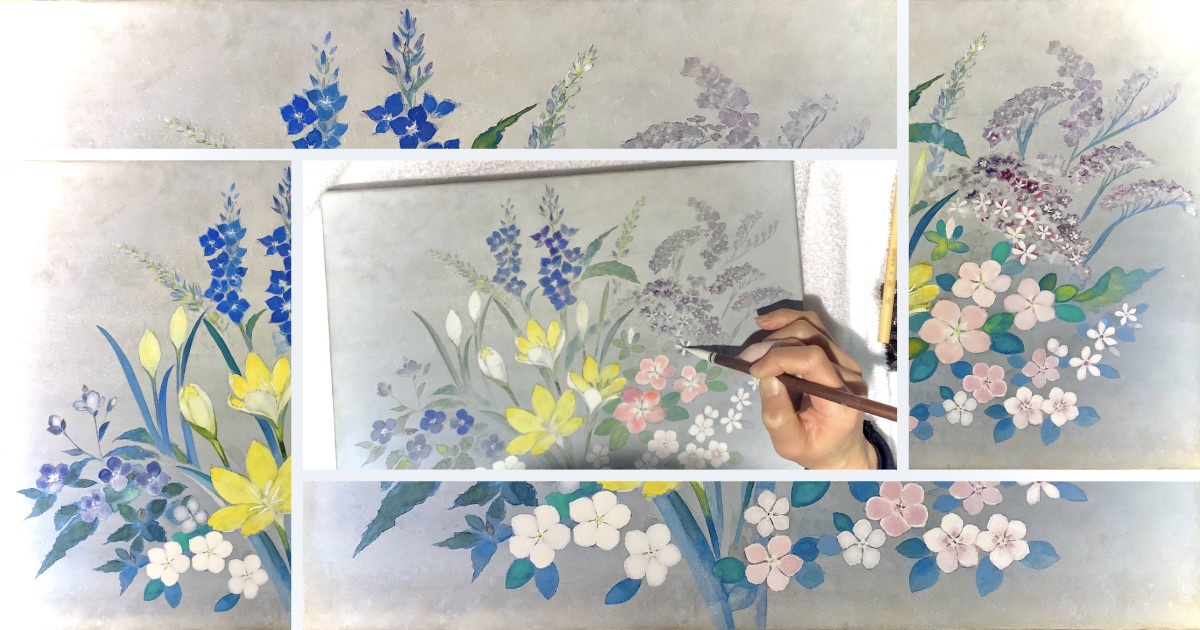 初心者でもできる！】日本画で美しい花を描く方法 | 髙橋友美 Yumi