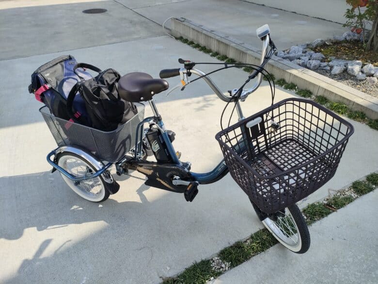 ペルテックの三輪電動自転車 TDR-163Lをレビュー！安定感があって荷物