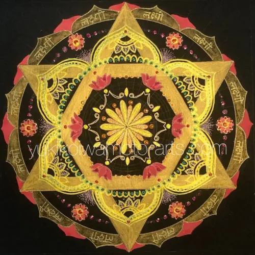 金運アップ】曼荼羅アート「繁栄」：ラクシュミー女神の神聖な