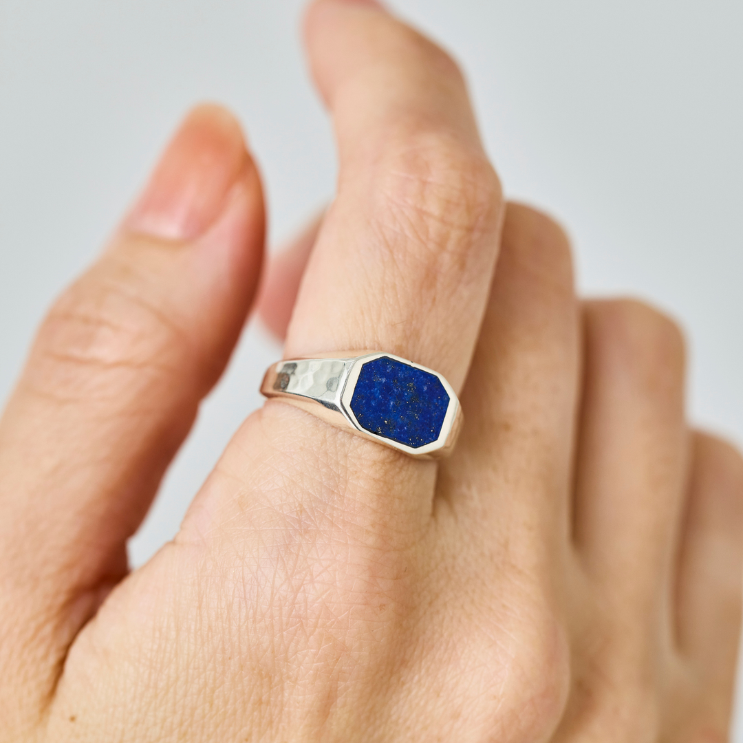 Silver Ring -FRAME- Lapis Lazuli シルバー リング – yuzen-official