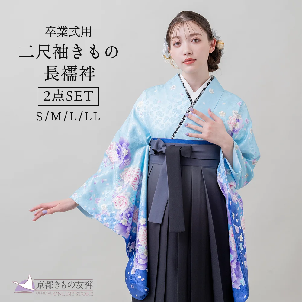 h6505】【レンタル】二尺袖きもの 2点セット (二尺袖 / 長襦袢) 袴