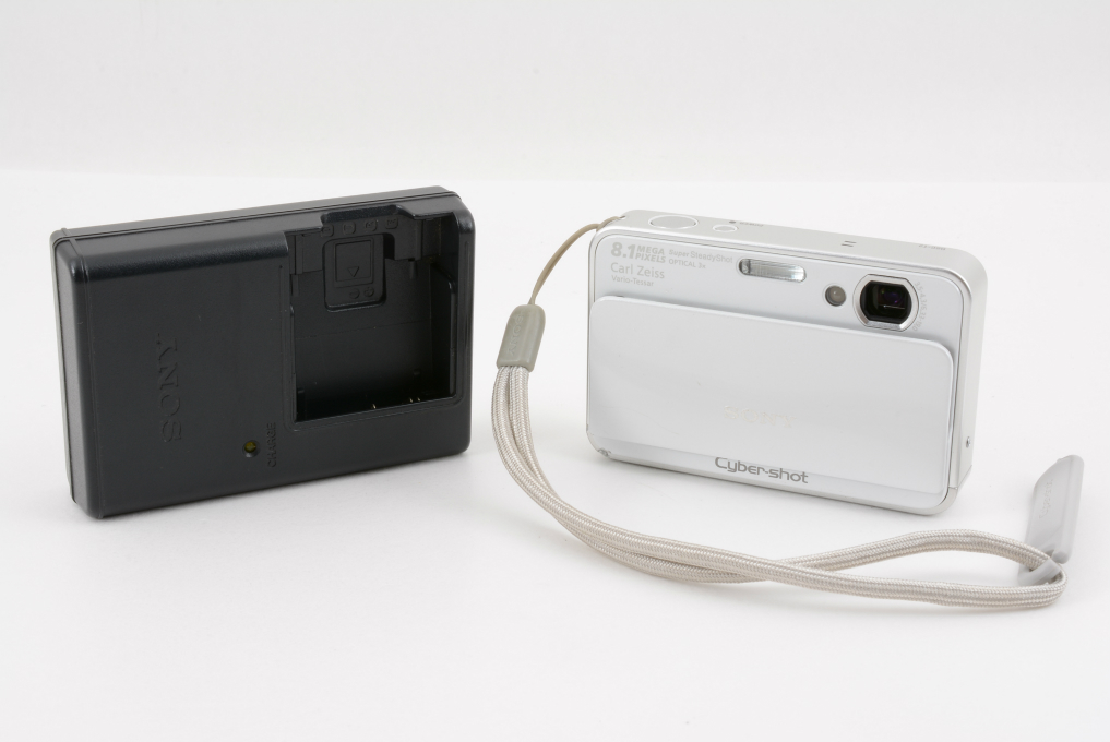 Exc] Sony Cyber-Shot DSC T2 White Compact Digital Camera +Charger