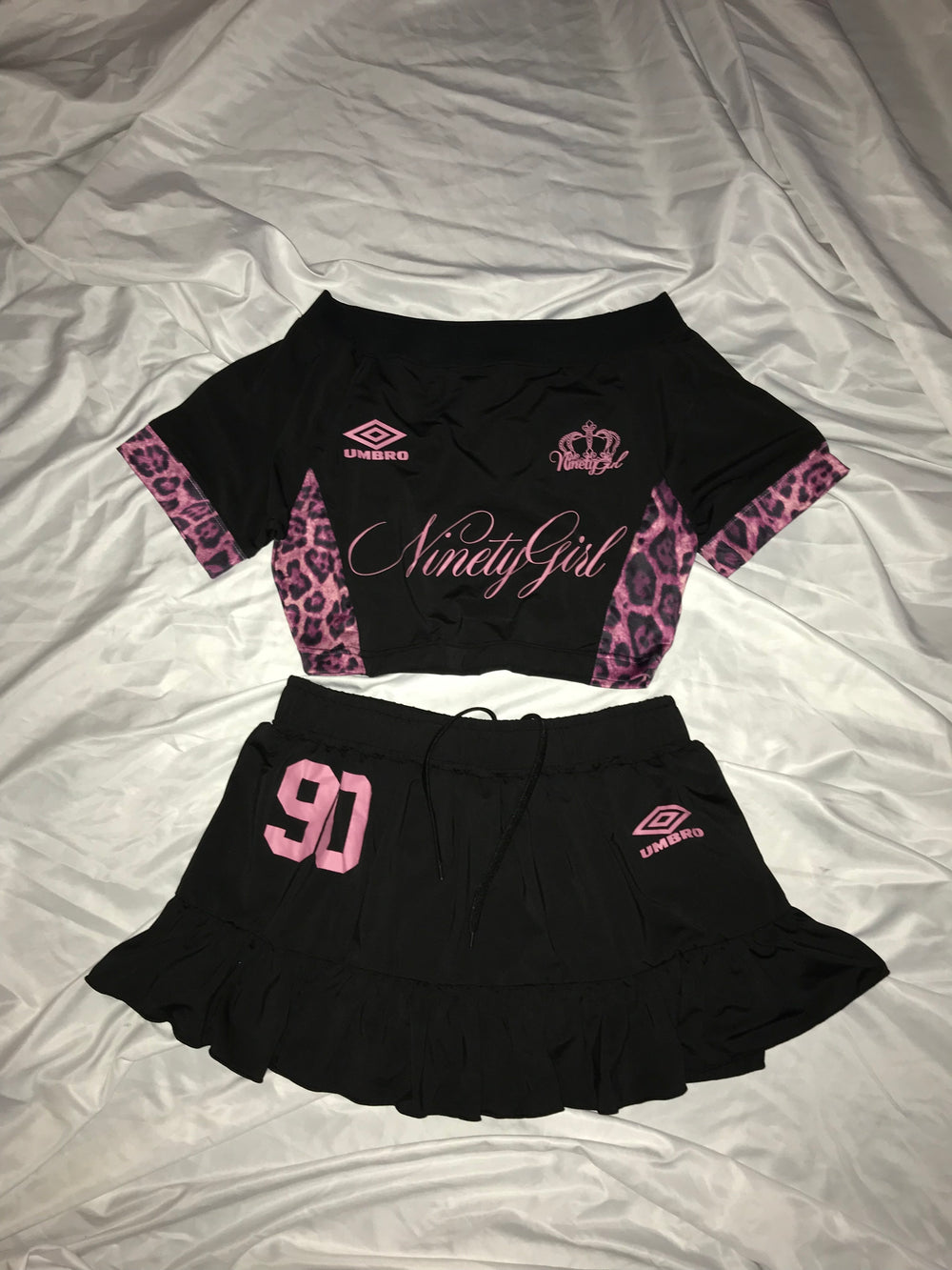 9090girl × umbro Leopard Off Shoulder Tee – YZ