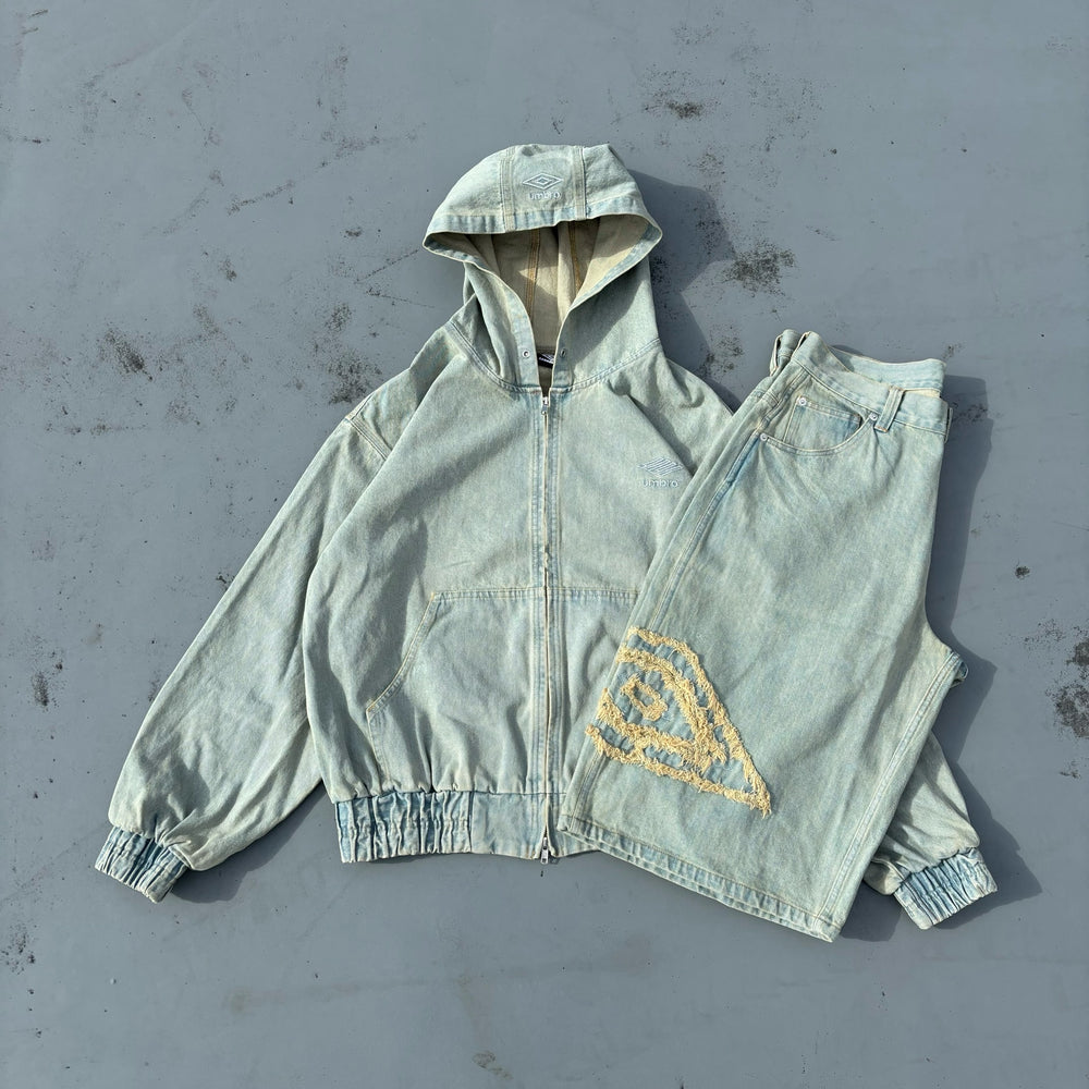9090 × umbro Denim Zip Hoodie – YZ