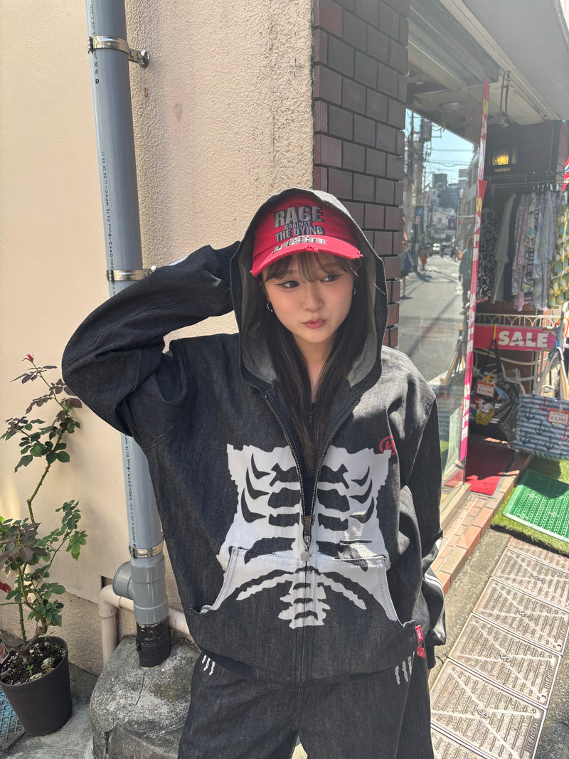 Bone Rigid Denim Zip Hoodie – YZ
