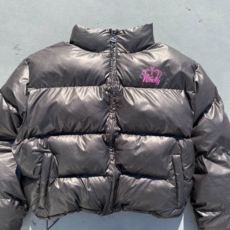 Glitter Short Puffer Jacket【9090 girl】 – YZ