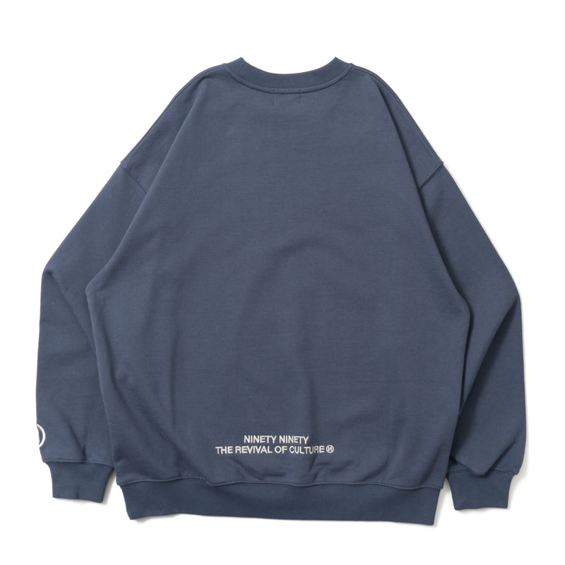9090 OG LOGO SATIN CREWNECK SWEAT (Light) – YZ