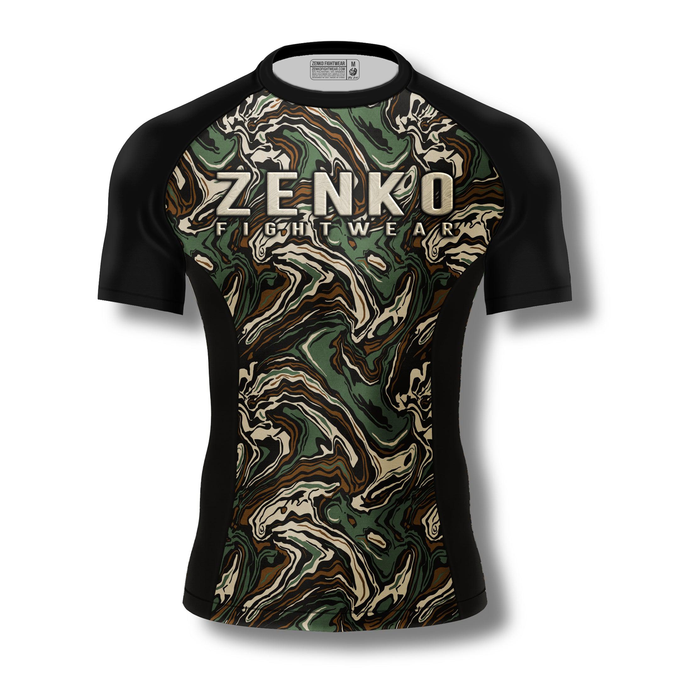 Marble Camo Rashguard- Jiu Jitsu Rashguard – ZENKO FIGHTWEAR™