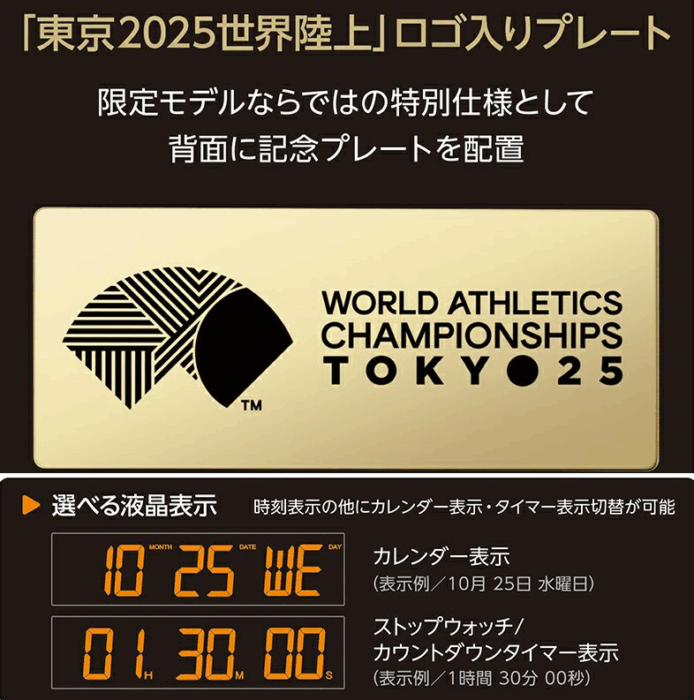 セイコー SQ823G ミニスポーツタイマー 世界陸上2025東京大会限定
