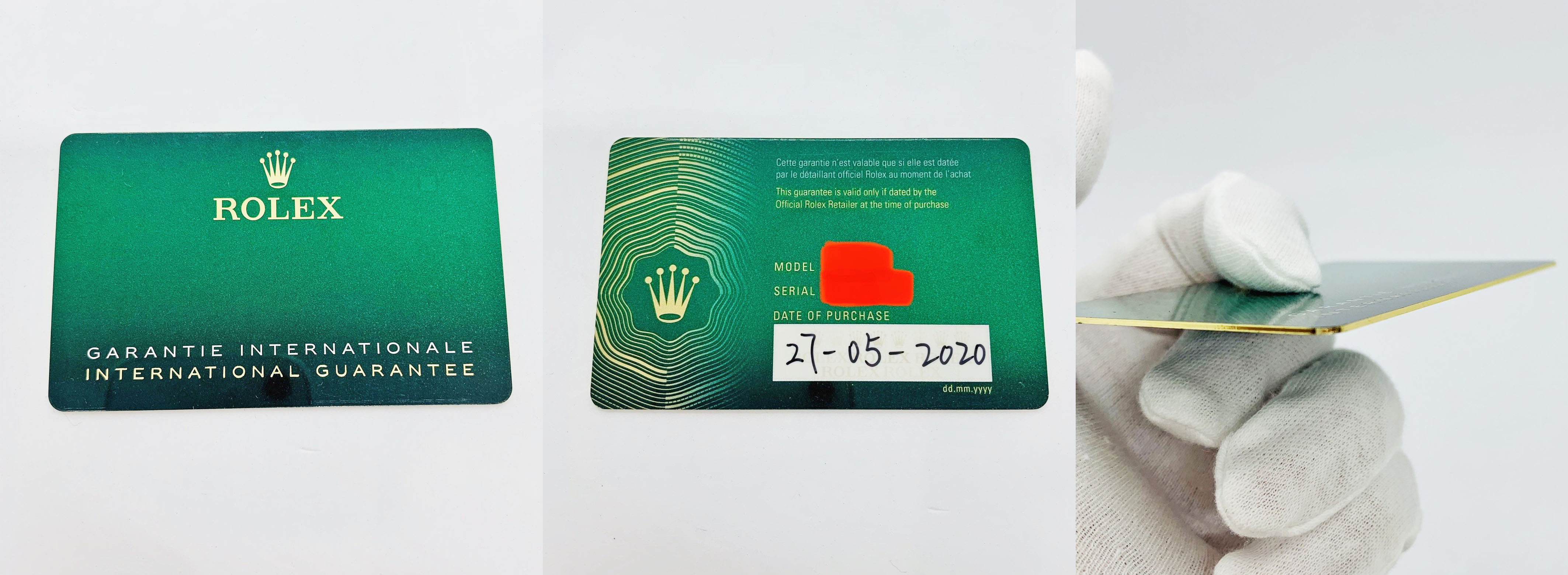 本物】ロレックス 新デザインの ギャランティーカード (保証書) 画像