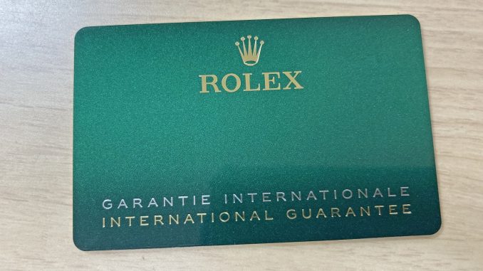 2020年7月から 日本ロレックスでも新デザインの ギャランティーカード