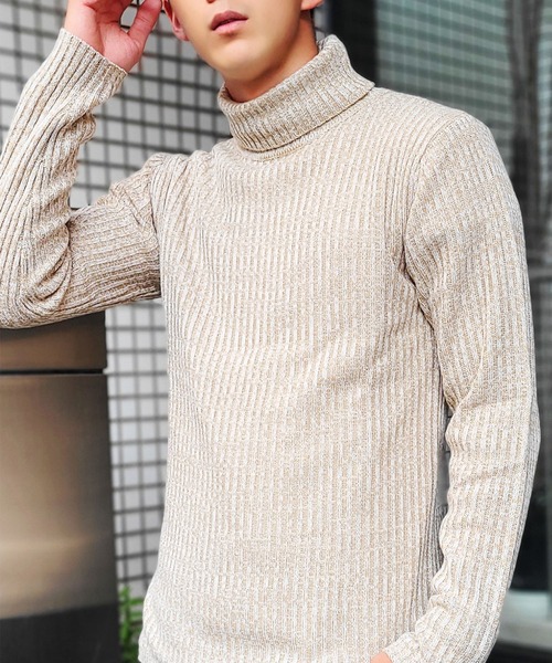 WESTSEA（ウエストシー） セーター ニット ウールミックス 2×2RIB 長袖