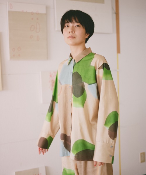 PAMM（パム） パジャマ ルームウェア 大きく描いた植物のパジャマ