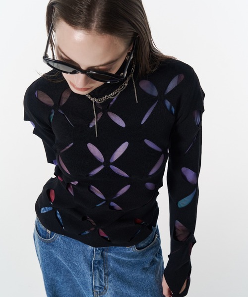 JOSE MOON（ジョゼムーン） ニット セーター LACE KNITTING TOP/レース