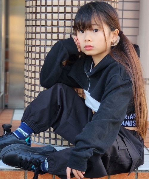 RandS/R パーカー ベリーショートZIP-PK キッズ 子供服 女の子