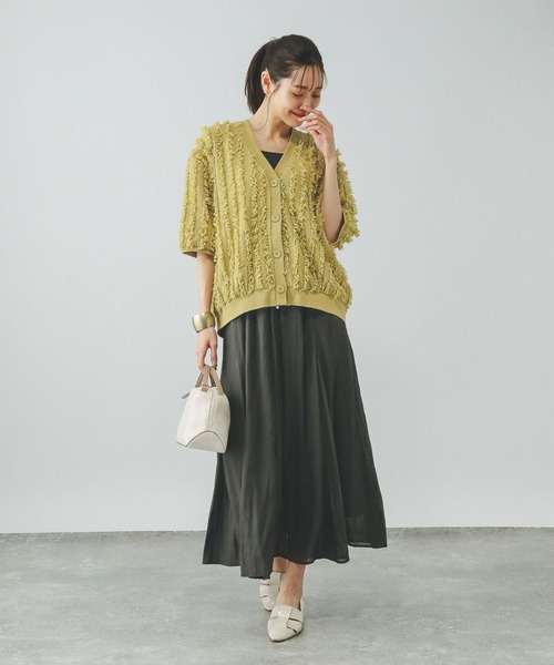 GLOBAL WORK（グローバルワーク） カーディガン ジャガードフリンジ