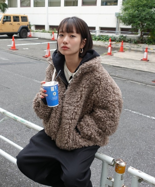 TEEN BOOP ブルゾン アウター ボアボリュームブルゾン レディース