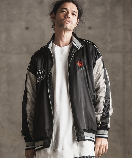 GLIMCLAP スカジャン mj9734- Stand collar souvenir jacket