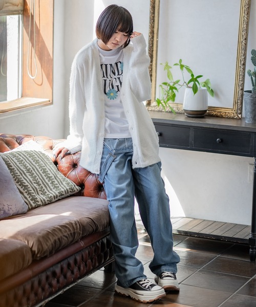 improves（インプローブス） カーディガン フェザーヤーン ニット