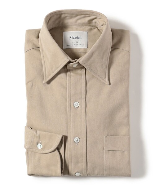DRAKE'S（ドレイクス） シャツ 「別注」Drake's / ベージュ ツイル