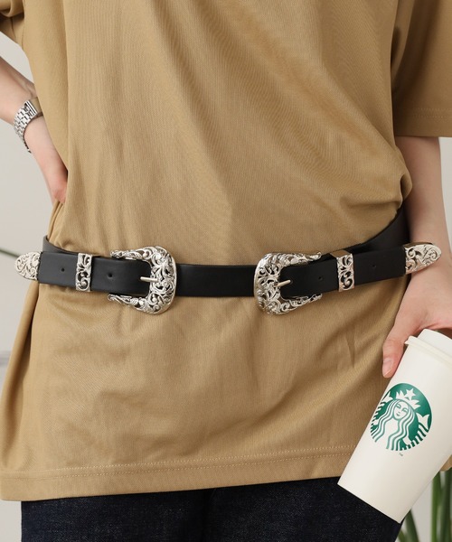 ROOP TOKYO ベルト Double Buckle Western Belt / ダブルバックル