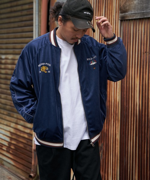 NO NEED（ノーニード） ブルゾン アウター ベロアスカジャン メンズ