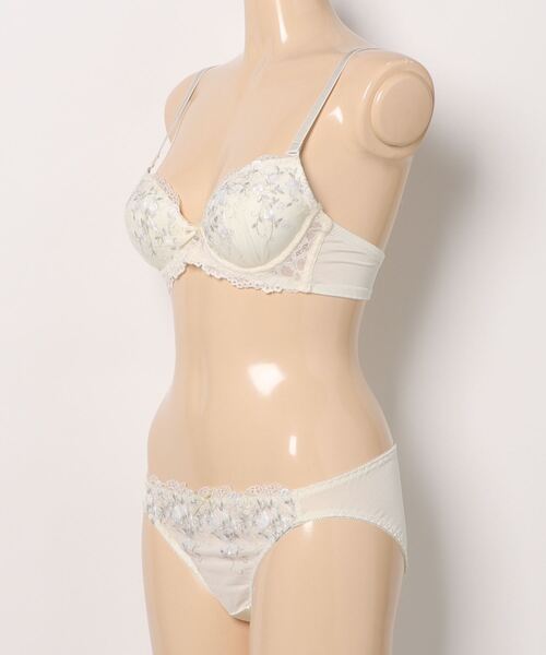 Honeys（ハニーズ） ブラジャー ショーツセット 花柄刺繍ブラセット
