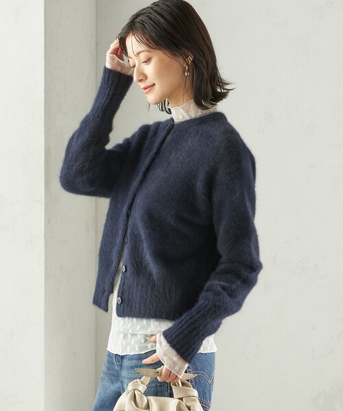 SHIPS（シップス） カーディガン 「手洗い可能」フォックス クルー