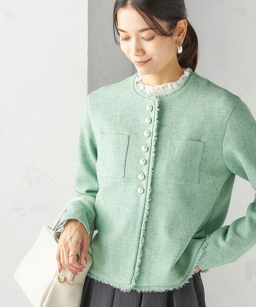 SHIPS（シップス） ジャケット ノーカラージャケット 「手洗い可能