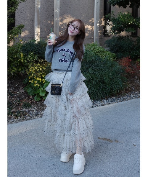 Darich（ダーリッチ） スカート ボリュームアシメチュールロング