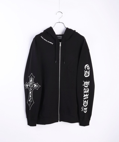 Ed Hardy（エド・ハーディー） パーカー 長袖 フルZIPパーカー メンズ