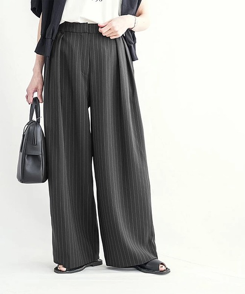 SOLAMONAT LARME（ソラモナラーム） パンツ ストライプパンツ