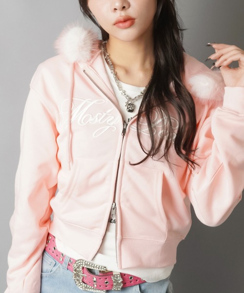 SPINNS（スピンズ） パーカー 冬ガーリーの最強モテトップスふわふわ