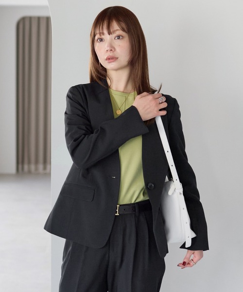 RIRIYANO（リリヤーノ） セットアップ 「洗える」2点テーパードパンツ