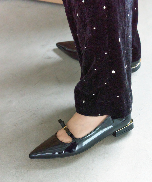 LE TALON（ル タロン） シューズ ポインテッドストラップリボン