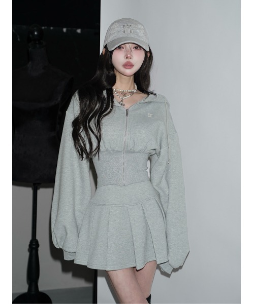 Darich（ダーリッチ） パーカー カラーラメスウェットコルセット