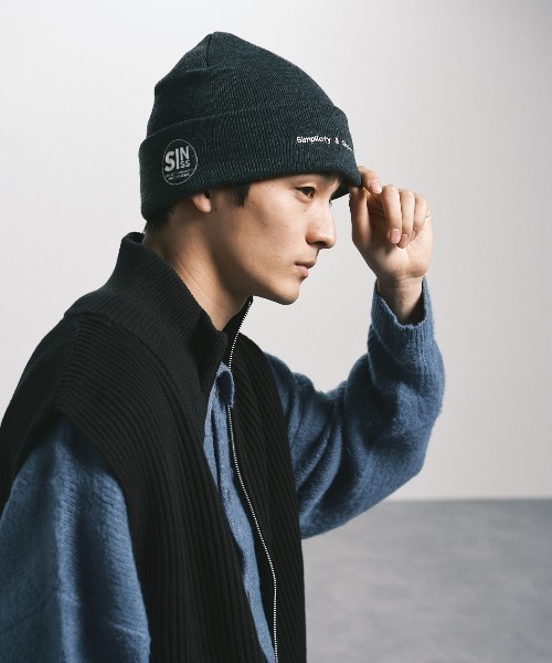 SINSS ニット帽 ニットキャップ Original logo knit cap / オリジナル