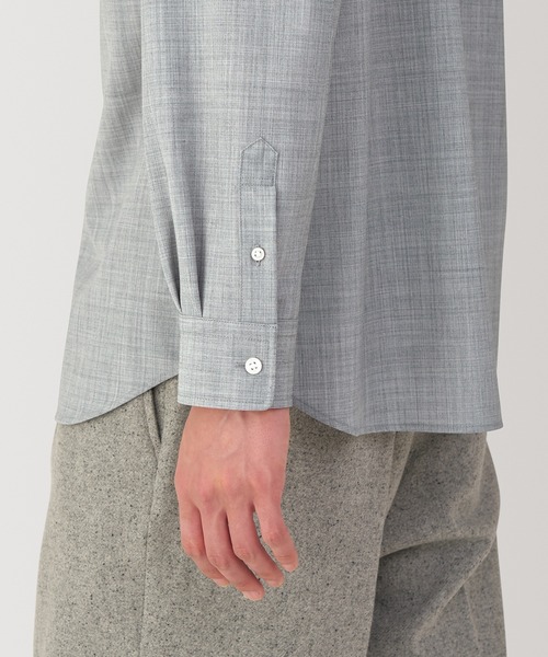 無印良品（MUJI） シャツ 「MUJI Labo」紳士 ウール混レギュラーカラー