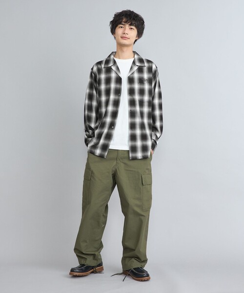 TOWNCRAFT（タウンクラフト） シャツ 別注オンブレチェックオープン