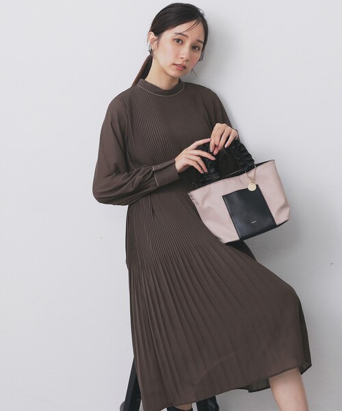 index（インデックス） ワンピース 「5色展開/S-3Lサイズ」プリーツ