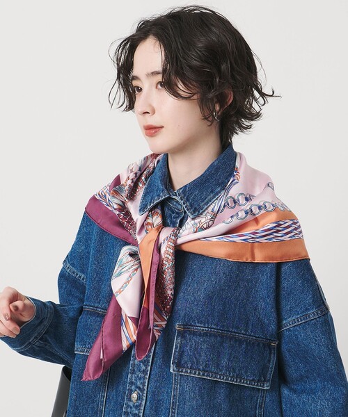 manipuri（マニプリ） スカーフ バンダナ 「manipuri」SILK 88×88