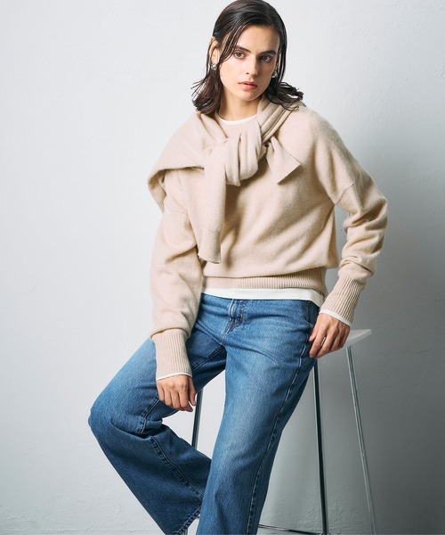 N.O.R.C ニット セーター 「CASHMERE100%」カシミヤクルーネックニット