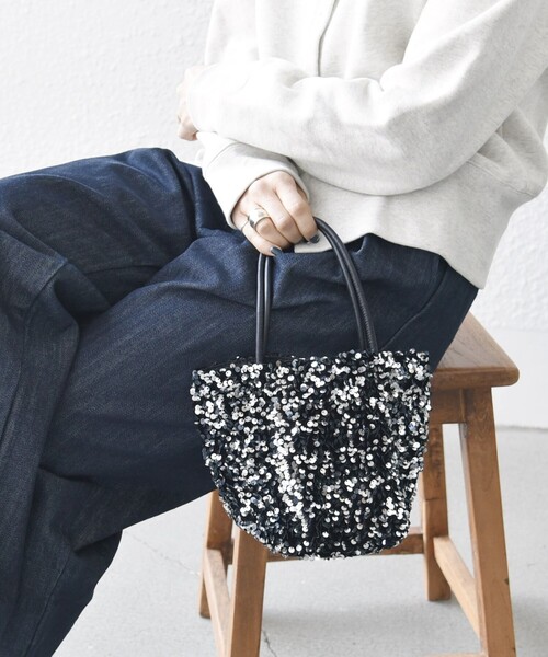 SHIPS any ショルダーバッグ バッグ any: スパンコール 2WAY