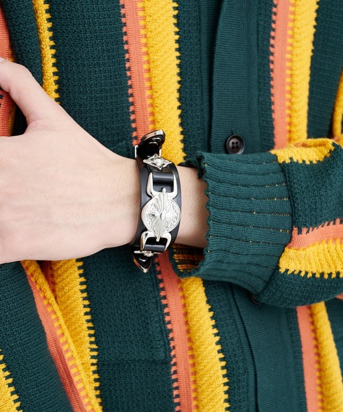 TOGA（トーガ） バングル Double buckle leather bangle メンズ