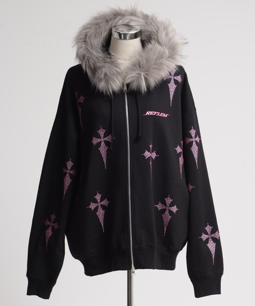 REFLEM（レフレム） パーカー 「REFLEM/レフレム」ファー付きクロス総